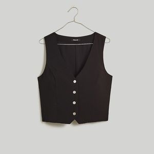 NWT Madewell Katrina Crop Vest in Softdrape SZ 14